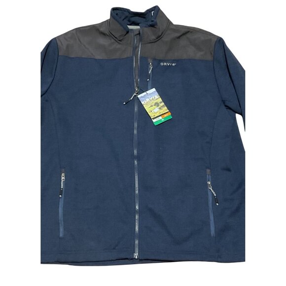 NWT ORVIS Bonded Full Zip Performance Jacket Size XL Blue 1522009 Outdoor Chore - Picture 2 of 5